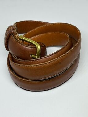 Vtg Coach Men's British Tan Leather Belt Brass Buckle Glove Tanned 6600 Size 38